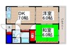 ユアーズふじみ野 2DKの間取り