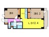 レジディア目白 2LDKの間取り