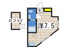 メゾンマルクパ－ジュ富岡西 1Rの間取り