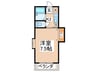 ブルーエイト 1Kの間取り