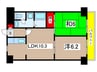 スカイフォーラム小岩 2LDKの間取り