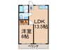 第一中村荘 1LDKの間取り