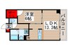 クレストコート北千住 1LDKの間取り