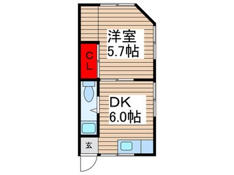 間取図 Ｐ－ＤＥ北小岩