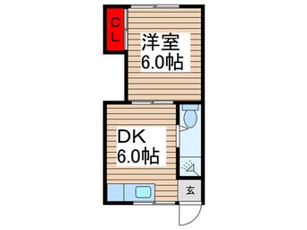 間取図 Ｐ－ＤＥ北小岩