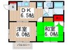 プランド－ル 2DKの間取り