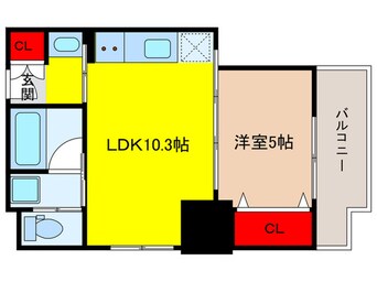 間取図 ｸﾛｽﾚｼﾞﾃﾞﾝｽ日本橋本町