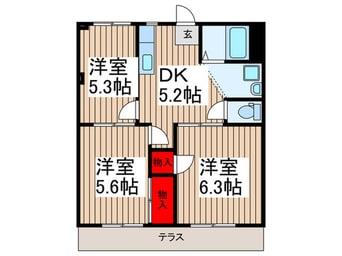 間取図 グリーンマンション渡辺
