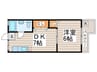 帆足ハウス 1DKの間取り