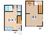 松栄荘（西） 1DKの間取り
