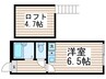 パインズデフィⅢ 1Rの間取り