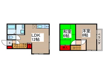 間取図 スガハラハイツ　B