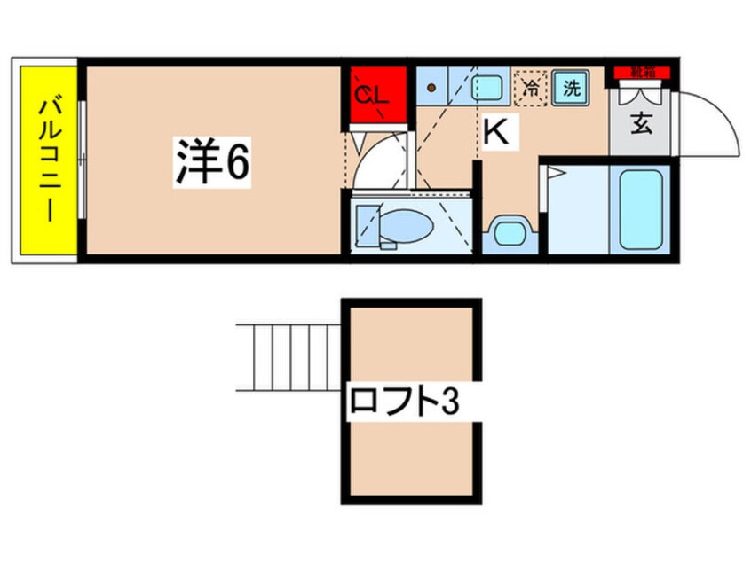 間取図 ビクリーム　プラッツ