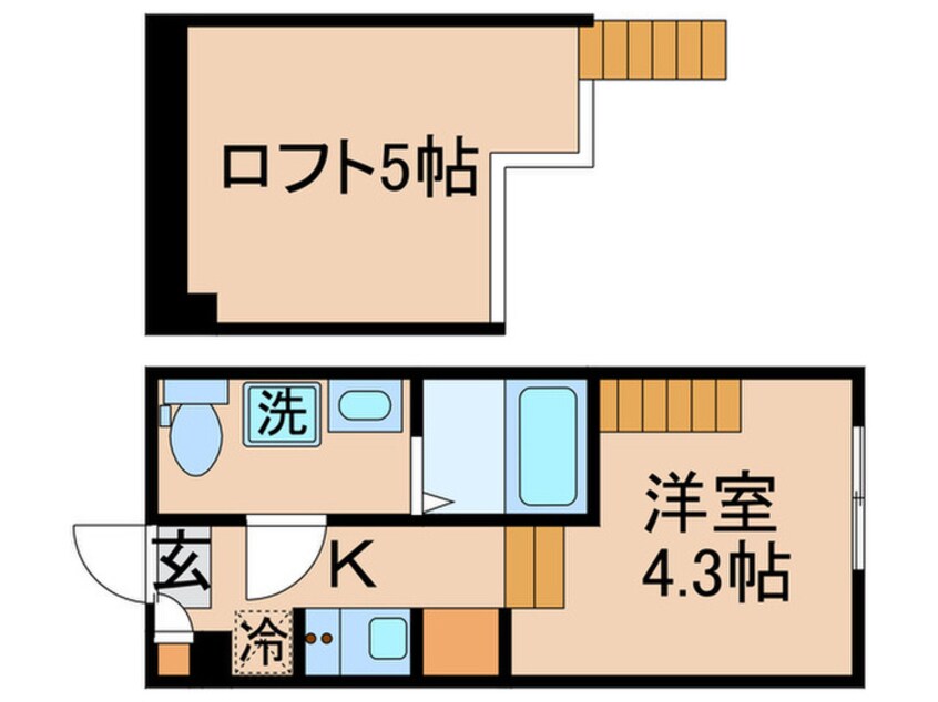 間取図 仮）東金町四丁目④コーポ