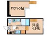 仮）東金町四丁目④コーポ 1Kの間取り