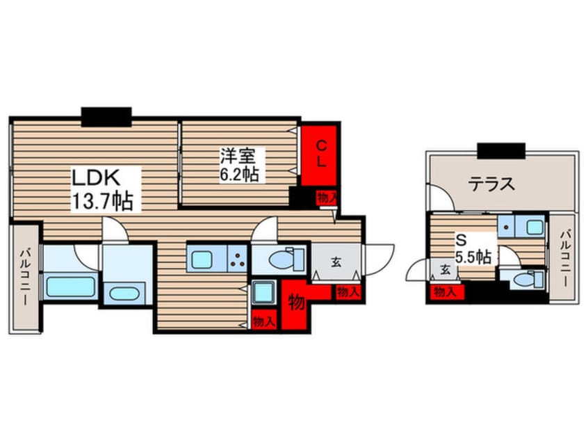 間取図 東雲ｷｬﾅﾙｺ-ﾄCODAN12号棟