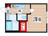 フォレスタ千葉 1Kの間取り