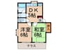 アタケハイム 2DKの間取り