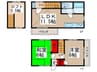 テラスハウス若葉B棟 2LDKの間取り
