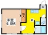 花月庵 1Kの間取り