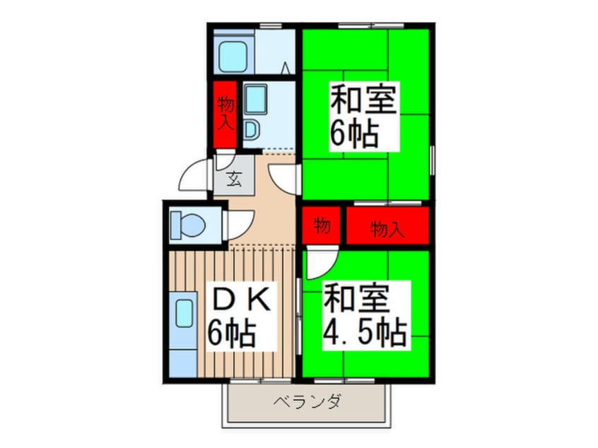 間取図 栄ハイツ A棟　B棟