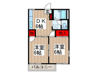 間取図 フォ－ブル浅間台