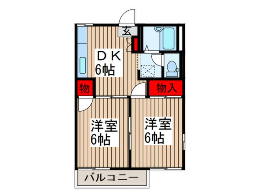 間取図 フォ－ブル浅間台