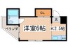 杉本マンション 1Kの間取り