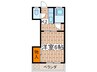 みつわマンション 1Kの間取り