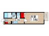 プルミエコート 1Kの間取り