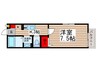 プルミエコート 1Kの間取り