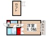 メゾン鎌ヶ谷B 1Kの間取り