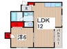 北松戸マンション 1LDKの間取り