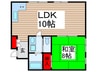 北松戸マンション 1LDKの間取り