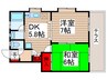 ラフィ－ヌ・カリブ 2DKの間取り