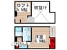 ドルフ柏 1Kの間取り