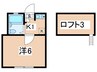 ブライトヒルズ 1Kの間取り