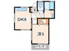 リバティコミュ－ンおもてＤ 1DKの間取り