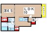 モアコーポ稲毛 1LDKの間取り