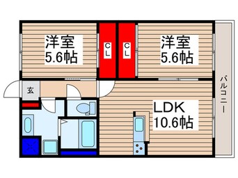 間取図 コムデソレイユ