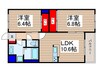 コムデソレイユ 2LDKの間取り
