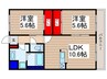 コムデソレイユ 2LDKの間取り
