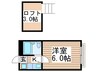 ラレーブ南三咲 1Kの間取り