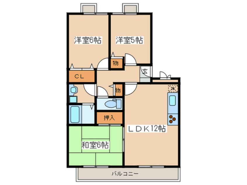 間取図 アルファタウン西田原Ⅰ棟