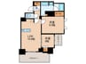 ONEROOF RESIDENCE ASAKUSABASHI 2LDKの間取り