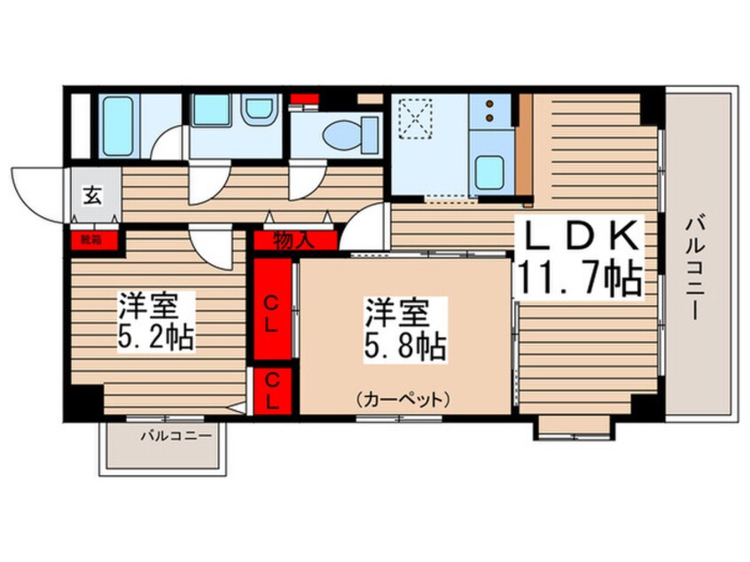 間取図 セレッソプラーサ