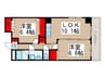 セレッソプラーサ 2LDKの間取り