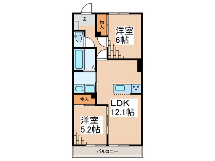 間取図 仮)相模原市中央区鹿沼台賃貸