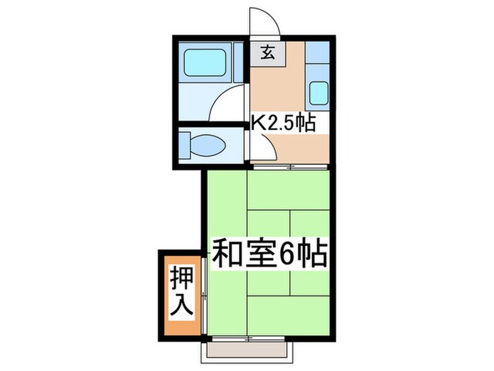 間取り図 カツザワコーポＡ