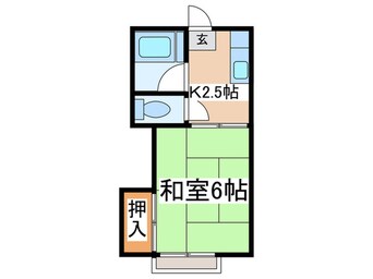 間取図 カツザワコーポＡ